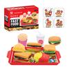 9-teiliges Set Kinder Rollenspiel Miniatur Snack Burger Brot Lernspielzeug Simulation Essen Hamburger Küche Kochspielzeug Set