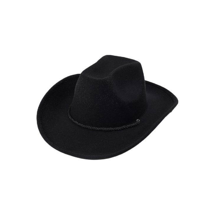 High-quality wool felt hat with windproof strap, stage hat, jazz hat, European and American festival carnival cowboy hat, knight's hat, trendy