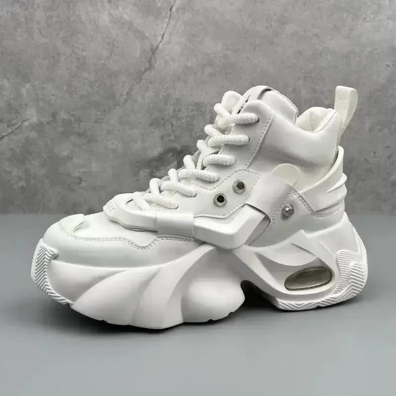 Fashion Men's Shoes Luxury Casual Sneakers for Men Comfortable Platform Boots for Men Height Increasing Breathable High Top Sneakers Men