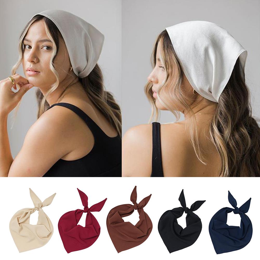 Bandana Headwrap Multi-functional Headscarf Cloth Fabric Triangle Hair Scarf Cute Hair Accessories Tied Sweet Vintage Decor