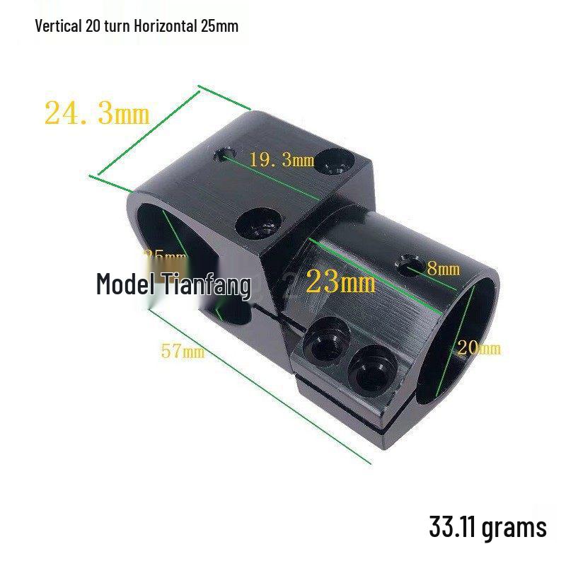 Aluminum Alloy Tee Pipe Clamp for Drone Landing Gear (16/20/25 to 25/30/40)