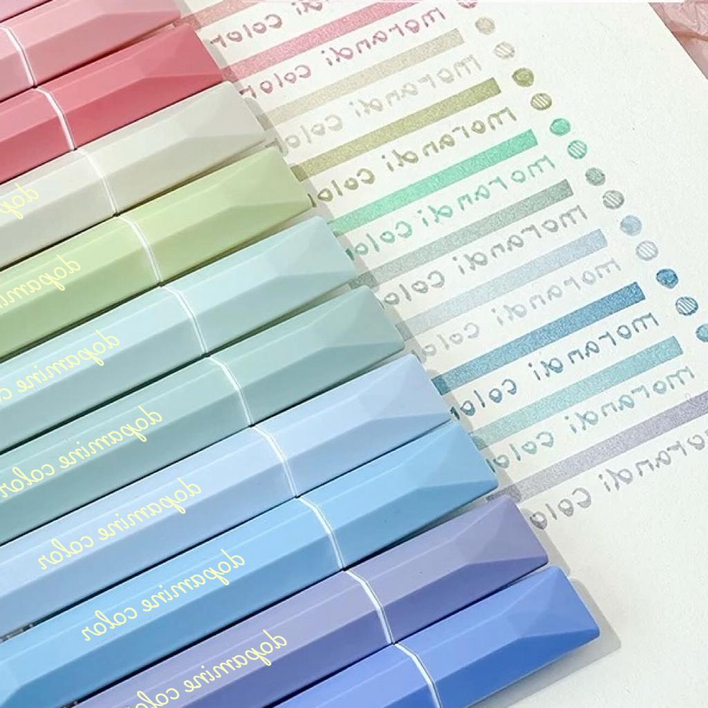 Quadrilateral 4pcs Highlighter pens - Vibrant Random Colors, Smear-Proof Markers for Students & Office Use