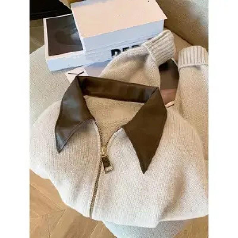 Dames Lente Korte Cardigan Trui Herfst Splicing Elegant en Temperamentvolle Tops