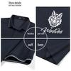 Seven Wolves Men's Embroidered Lapel Short Sleeve Polo Shirt