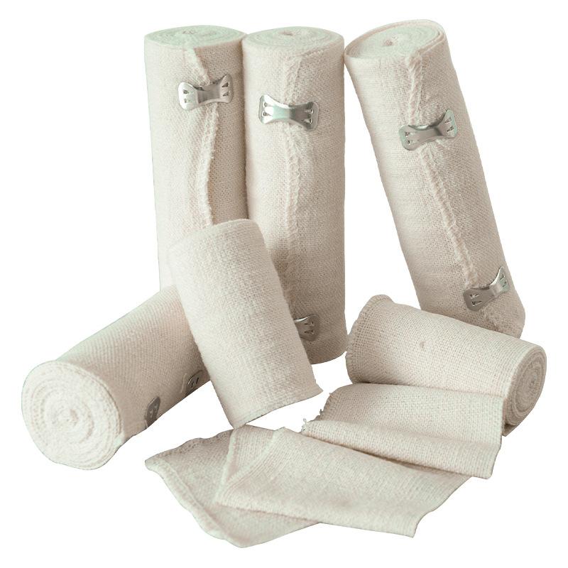 1 Rolle Elastische Kompressionsbandage mit Haken, Sportstützband für Knöchel, Handgelenk, Arm, Bein, Wundversorgung Erste-Hilfe-Maßnahme