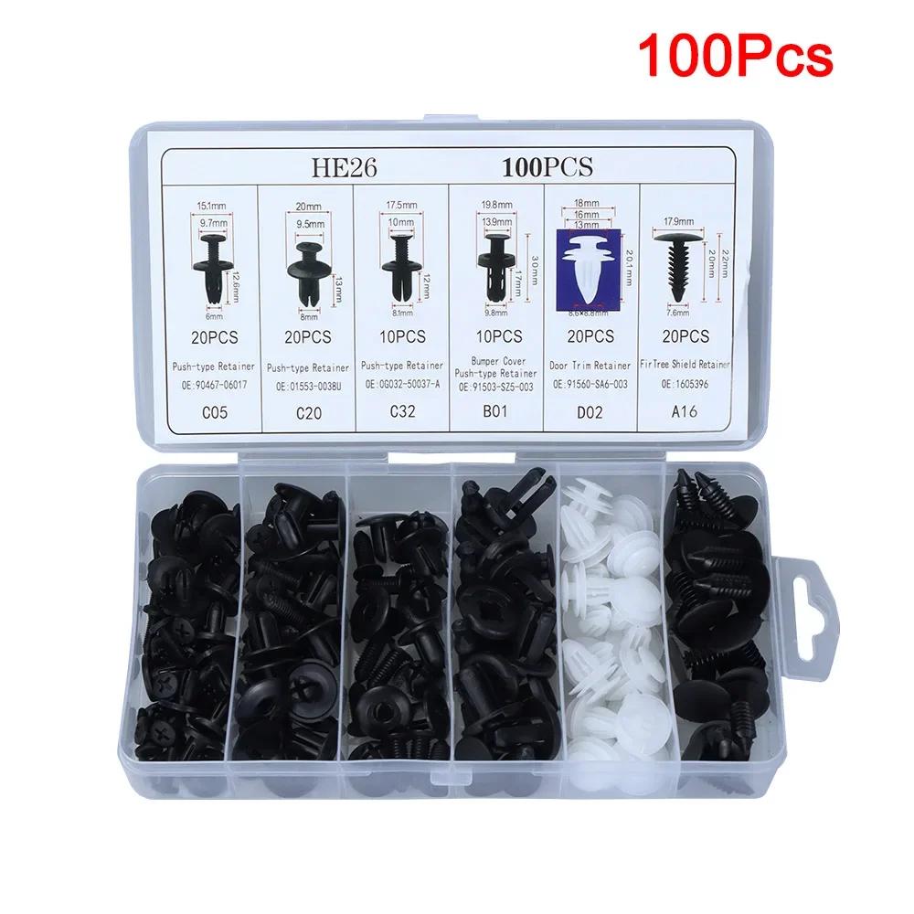 

Car Retainer Clips Kit - Auto Fasteners & Fender Rivet Clips for GM Ford Toyota Honda, Includes Fastener Remover Tool