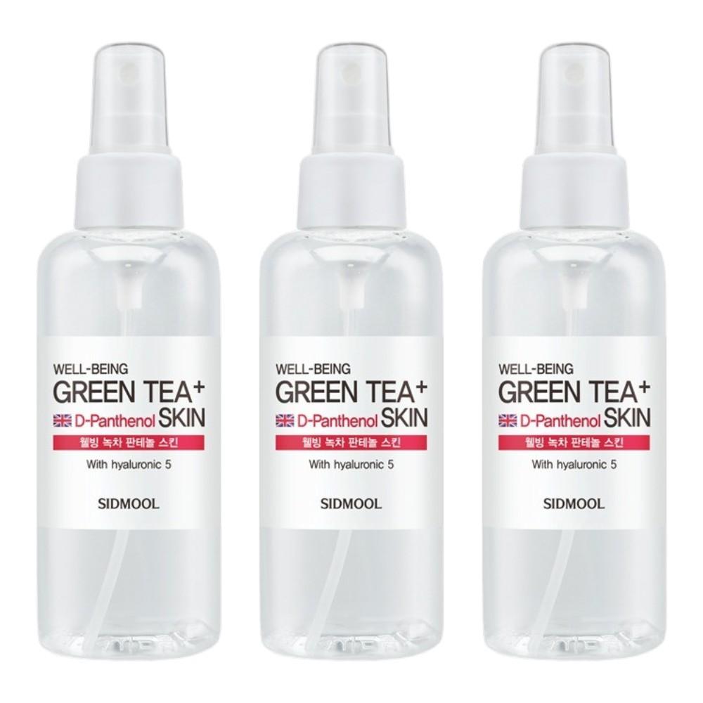 SIDMOOL Wellbeing Green Tea Panthenol Skin - Soothing & Barrier Strengthening Face Toner for Sensitive Skin (150ml x 3pcs Set)