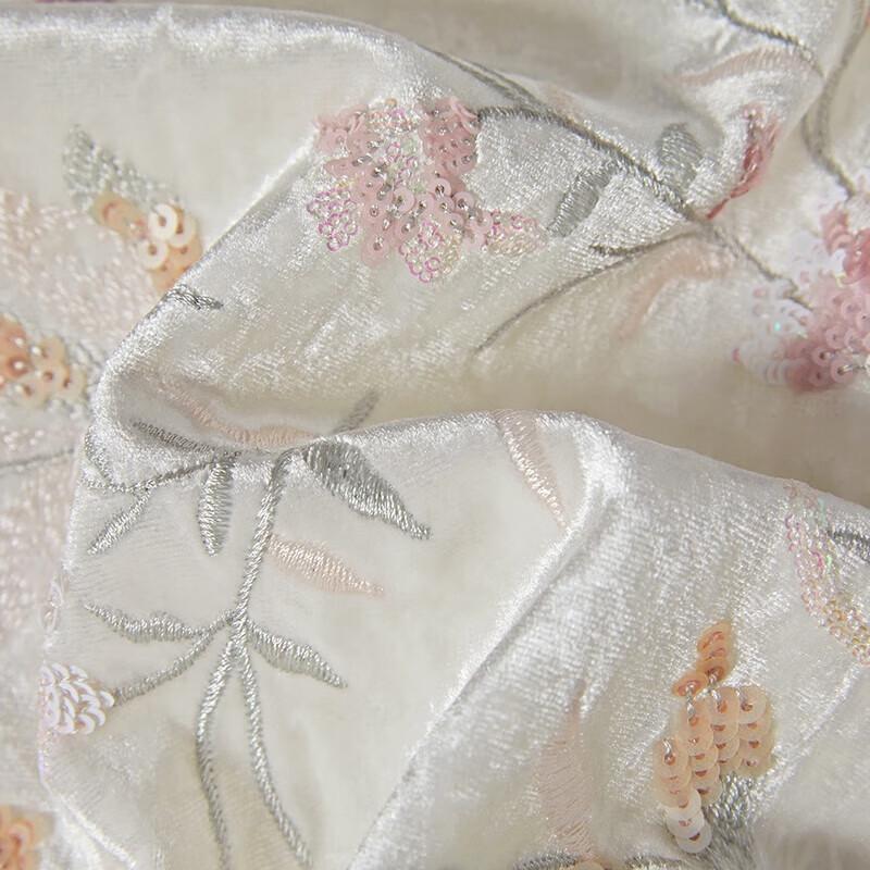 Tachi Faux Fur Trim Sequin Embroidered New Chinese Style Women's Vest