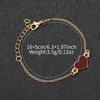 Xiaomi 2PCS Fashion Square Women Watches Heart Bracelet Set Silicone Strap Analog Quartz Watch Reloj Mujer Girls Clock(Without Box)