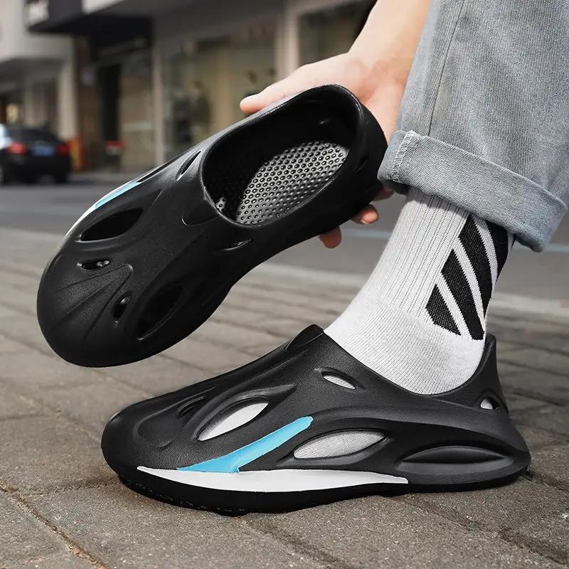 Beach Men's Sandal Ultralight Closed Toe Hole Shoes Buy Cheap Liquidation Casual Luxury Designer Daily Use Number 41 H Male Shoe