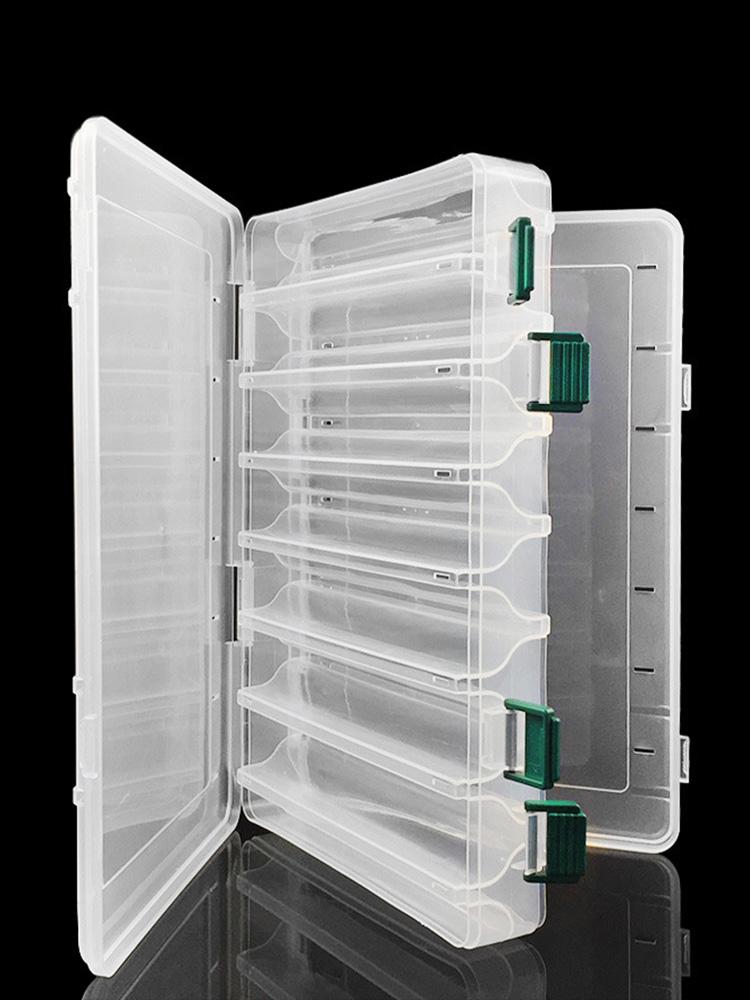 14 Grid Fishing Lure Bait Hooks Box Portable Double Sided Fishing Tool Storage Box Multifunctional for Fish Hook Lure Fake Bait
