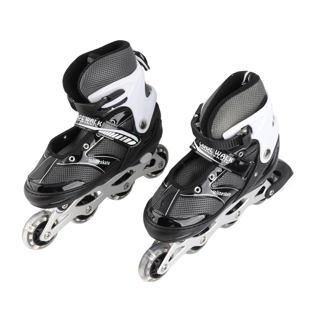 1 Pair Inline Skates Adjustable Unisex Fitness Skates for Adults Children