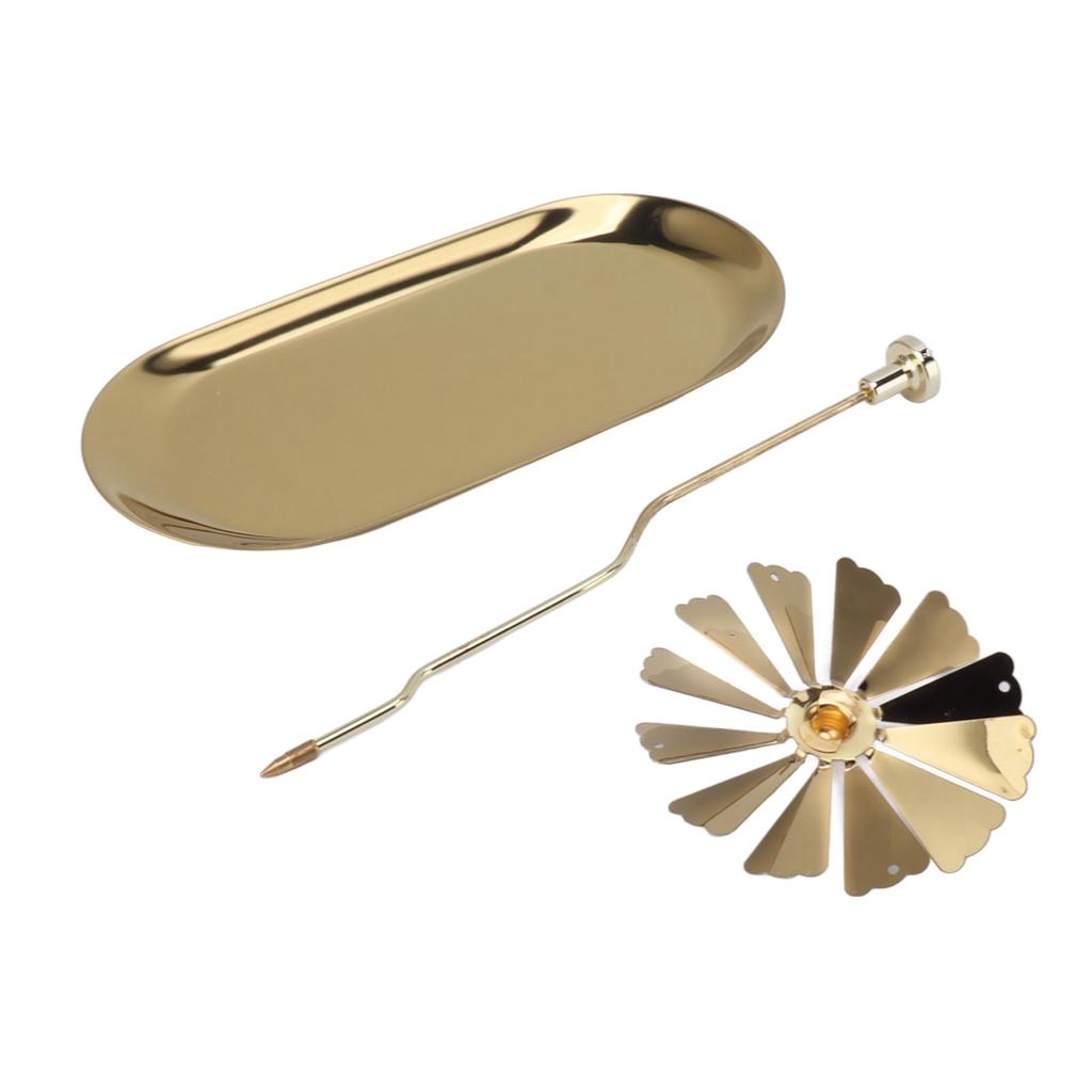 Drehbarer Kerzenständer Drehender Kerzenhalter Weihnachtsgeschenk Ovale Edelstahlablage