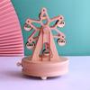 KX4B Romantic Rotating Wooden Music Box Handcraft Collection Home Decorations Christmas Valentine's Day Birthday Gifts