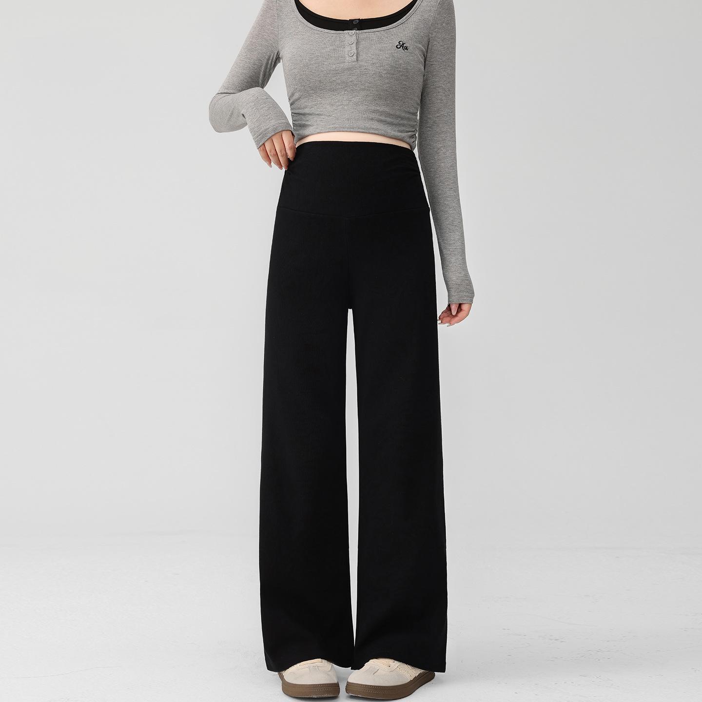 

Spring/Summer 2026 Maternity Wide-Leg Pants: Comfortable, Non-Tight Fit for Pregnancy 3XL чёрный