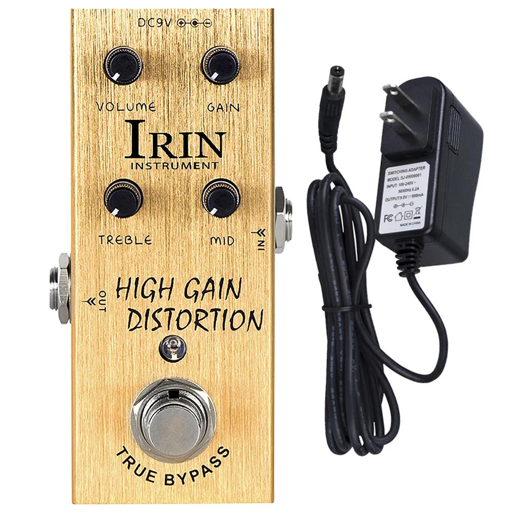 IRIN AN-14 Guitar Pedal High Gain Distortion Effect from AC/DC Crunch to Heavy Metal Full Range EQ Guitar Pedal with 9V Adapter