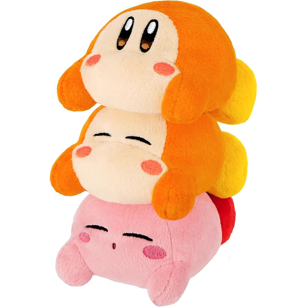 Sanei Boeki Kirby Play with Waddle Dee Plush Toy Set of 3 W8xD8xH15cm Soft Stuffed Animals
