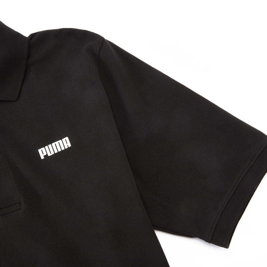Puma Comfortable Breathable Skin-Friendly Casual Short Sleeve Polo Shirt Men Polo Shirts Black 690644-01