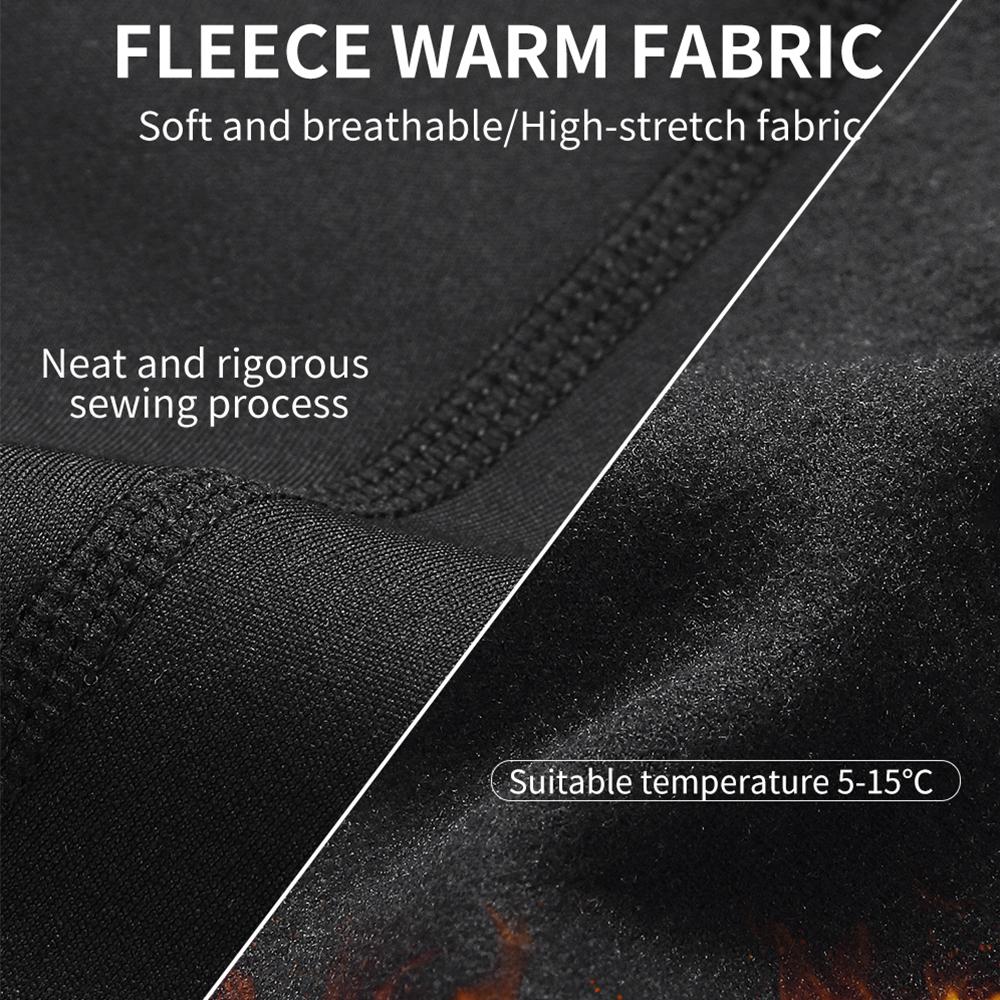 Wosawe Fall and Winter Men's Fleece Warm Cycling Jersey Shockproof Breathable Mesh Breathable Bicycle Road Cycling Suit