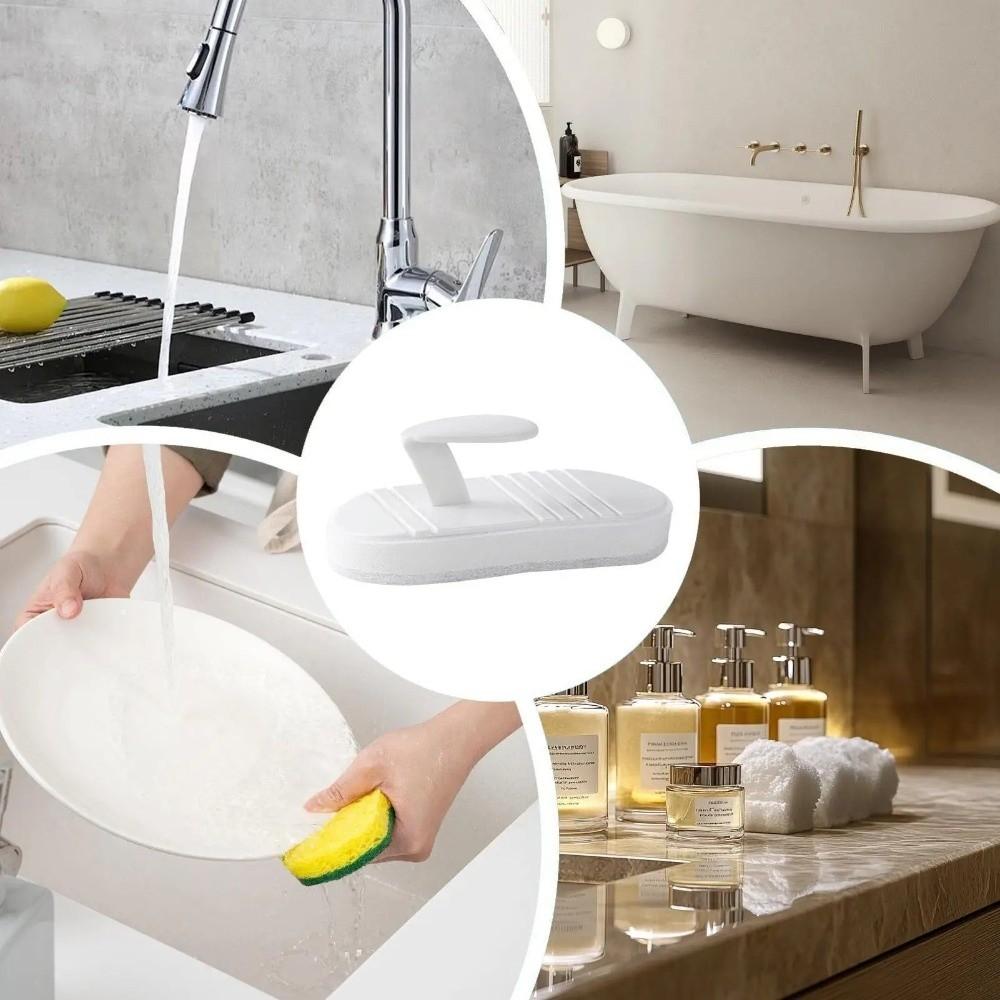 Flexible Sponge Cleaning Brush Bendable Bathtub Scrubber Bathroom Cleaning Brush  Bathroom Supplies