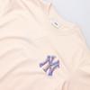 MLB New York Yankees Pull Confortable Col Rond Manches Courtes T-shirt Dopamine Unisexe T-shirts Crème Foncé 3ATSB0644-50CRD