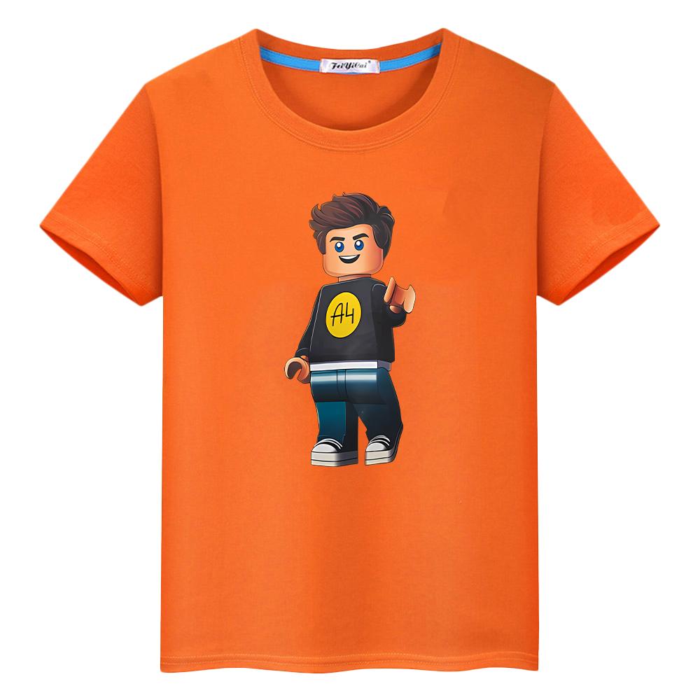 

Футболка с принтом Влада А4 для мальчиков 10 лет, топы, футболки из 100% хлопка, мерч, А4, аниме, короткая футболка с принтом ягненка, одежда для девочек y2k, цельная одежда 160 оранжевый