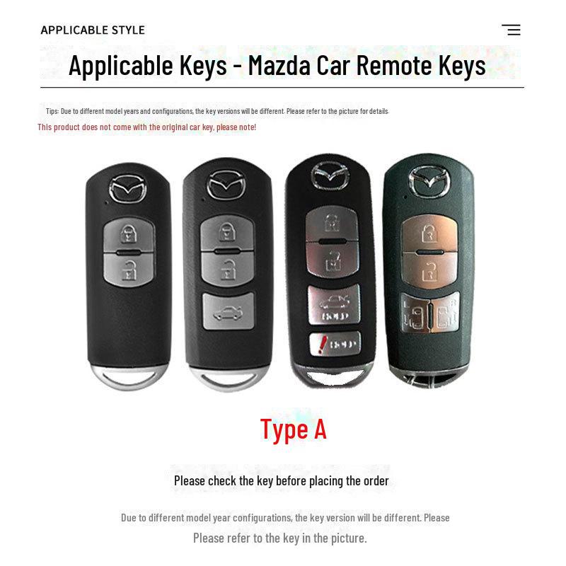 Mazda CX-5 CX-4 Atez 3 Metal Key Cover & Ring