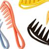 Muticolor Barber Men Oil Combs Wide Tooth Hairdressing Comb Massage Shark Plastic Comb Hair Clipper Curling Salon Home Accessory