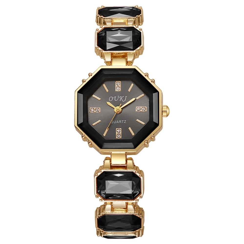Colorful Octagonal Bracelet Watch Diamond-Encrusted Crystal Bracelet Watch Fashion Women s Watch