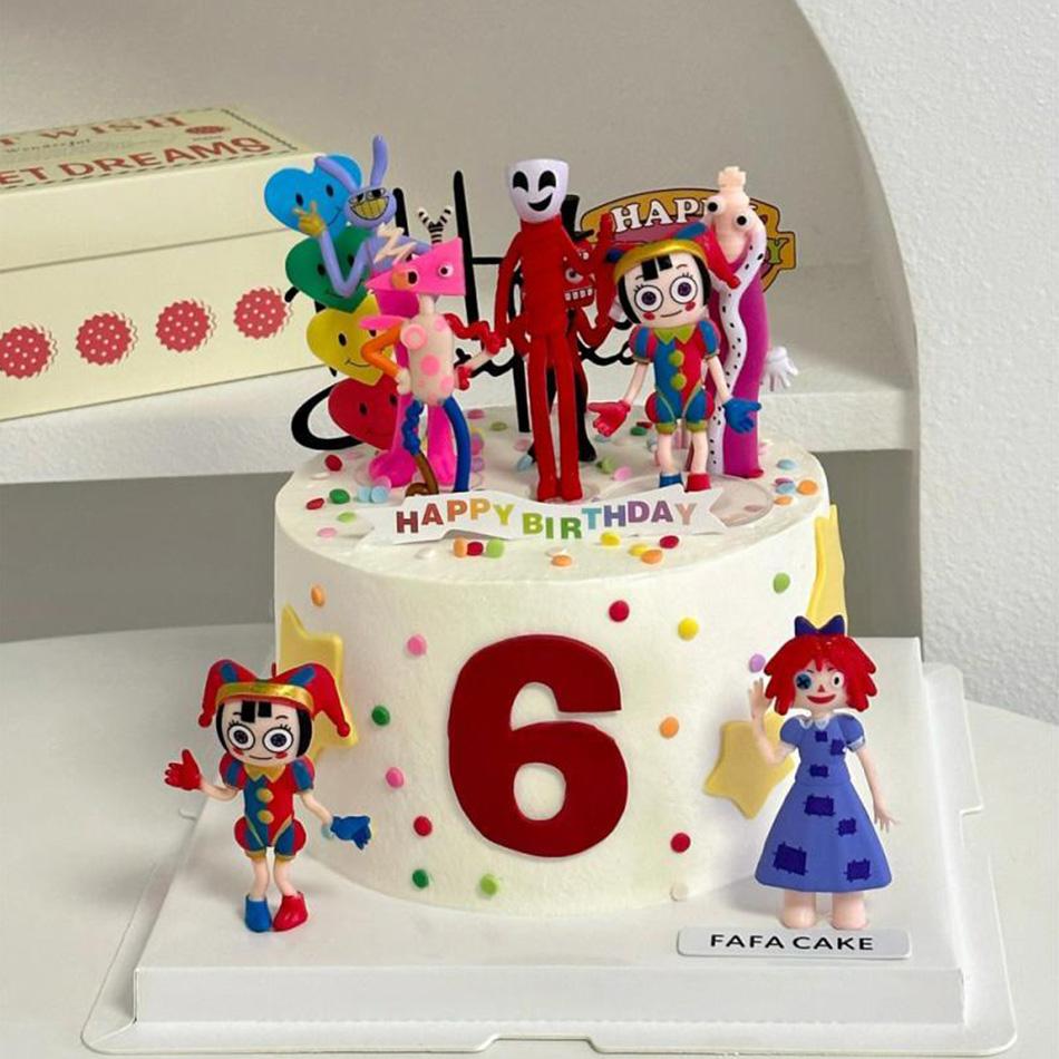 New 8Pcs-The Amazing Digital Circus Model Toy,Hobbies Cartoon Art Accessories,Reward Anime Gifts For Children, Cartoon
