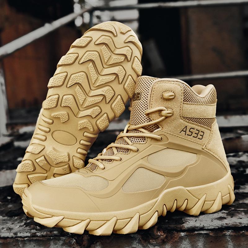 2025 Men's Plus Size Outdoor Tactical Military Boots: Non-slip, Wear-resistant Mountaineering and Hiking