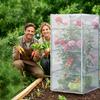 Plant Mesh Netting Zipper Foldable Square 24x24x59 Inch Garden Plant Netting Barrier for Garden Raised Beds Vegetables Flowers