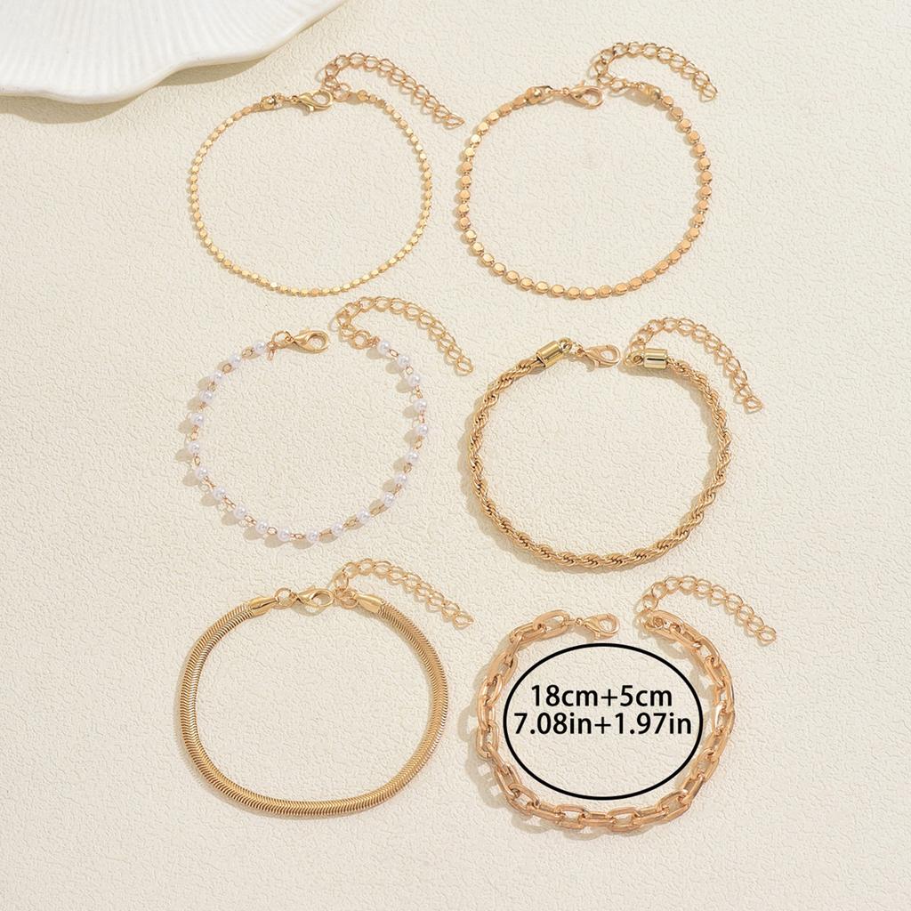 Ensemble de Bracelets pour Femmes Style Européen et Américain Bracelet Design Géométrique Tissé Bijou Polyvalent