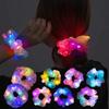 LED Glow Large Sausage Hair Tie DIY Night Light Headband Shiny Cheer Hairband Elastic Hair Accessories for Christmas Party Decor