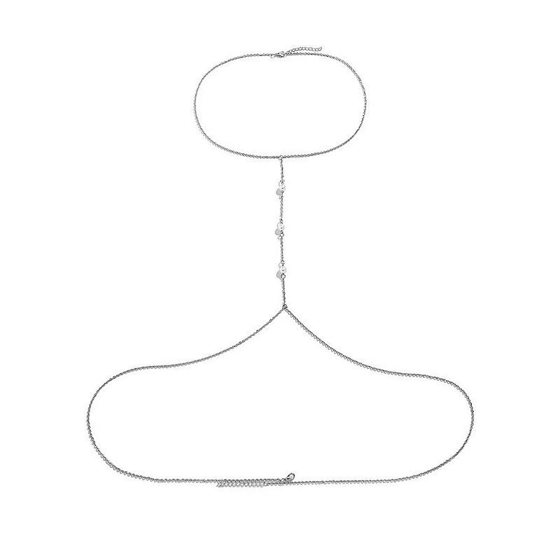 New women's sexy waist chain belly bodychain jewelry, pearl chain body chain