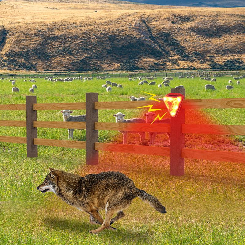 Solar Alarm LED Security Light for Deterring Wild Animals