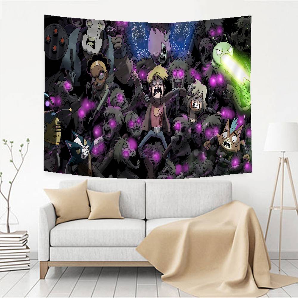 FFinal Space Anime Anime Tapestry Hanging Tarot Hippie Wall Rugs Dorm Home Decor