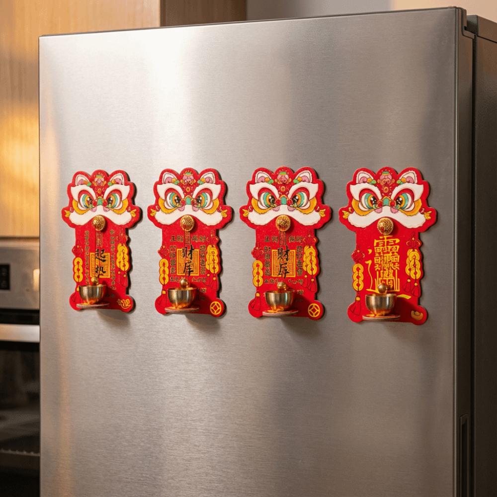 Creative Entrance Door Bells Dopamine Chinese New Year Ornament  for Refrigerator