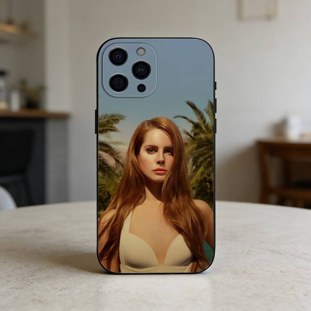 Lana Del R-Rey Phone Case For iPhone 17,16,15,14,13,12,11 Plus,Pro Max,SE4Soft Silicone Black Cover