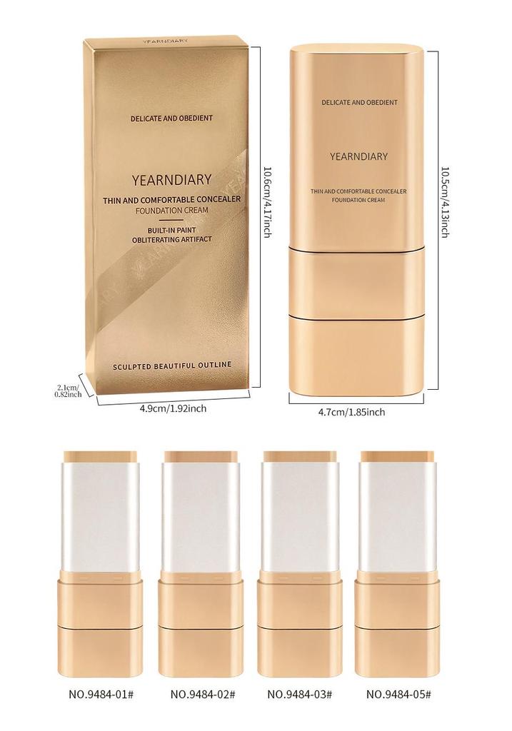 Vodotěsná oboustranná tyčinka na make-up a korektor pro konturování, rozjasnění a dlouhotrvající bezchybný vzhled