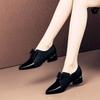 5CM Deep-mouth High-heeled Shoes for Women's Spring and Autumn New Fashion Bow Versatile Temperament Pointed Thick Heel Single Shoes for Women