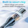 120W 6A USB  Type C To Type C Cable  Fast Charging USB USB C  Data Cable with LED Display for Xiaomi Samsung Huawei