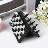 1 Set Mini Travel Chess Kit with Folding Chessboard Palm-size Portable Magnetic International Chess Kids Adults 2 Players Educational