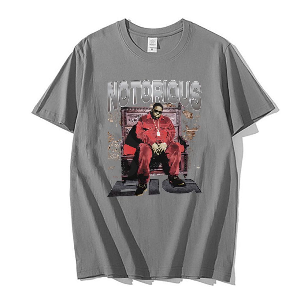 The Notorious Big Graphic Print Tshirt Rap Biggie Smalls Hip Hop Vintage Oversized Tshirt Unisex Fashion Rap Trend Tshirts Tops