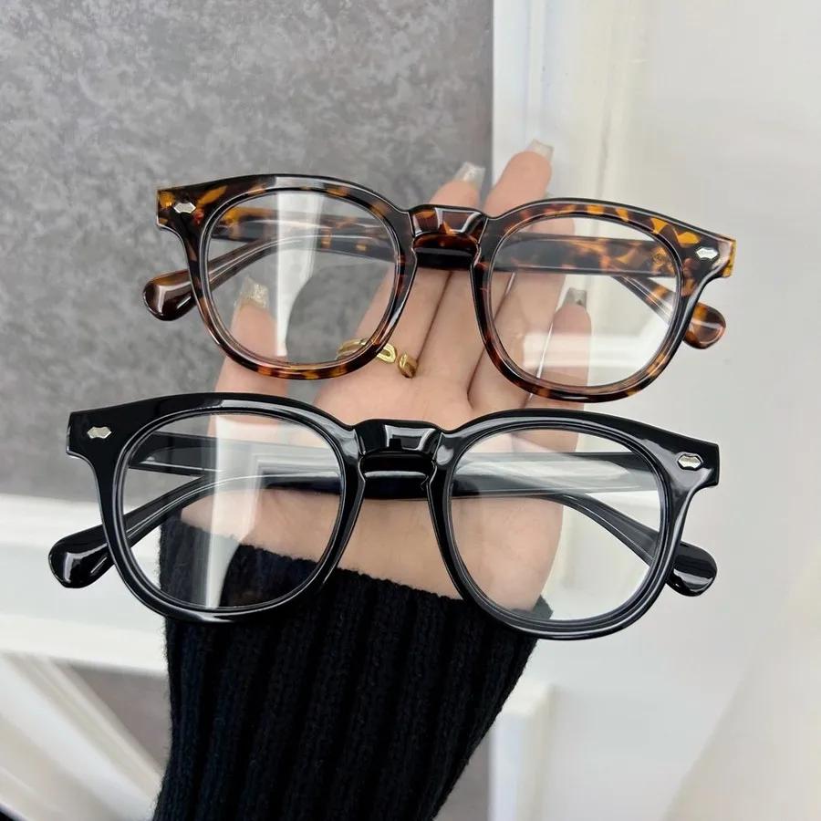 Elegant Transparent Lens Plain Eyeglasses Frame Male Female Brand Casual Round Glasses Men Women