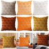 Halloween Plush Faux Fur Pillowcase Washable Ghost&Pumpkin Pillow Cover Comfortable Throw Pillow Cover for Festive Home Accent