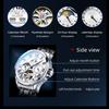 OLEVS Men's Multi-functional Automatic Mechanical Watch Rome Time Dial Waterproof Wristwatch Tourbillon Watches For Men