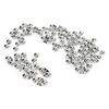 50PCS Fishing Double Rattle Metal Sea Fishing Attractor Bell Beads with Plastic Case for Luring Fish Silver