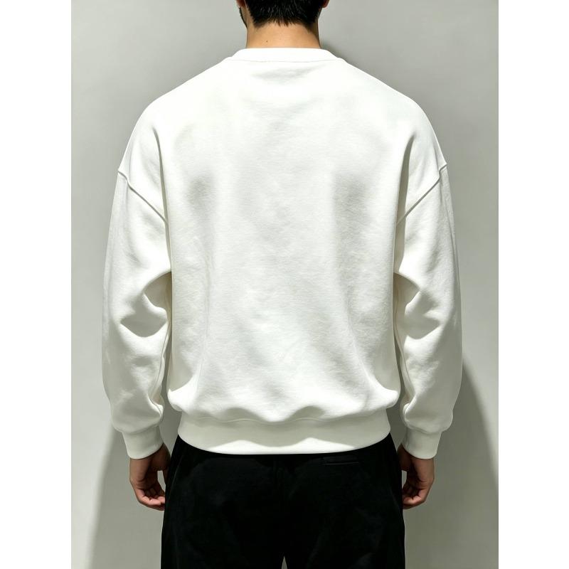 American Street Style Brooklyn NYC Punk Font Round Neck Sweatshirt, Men'S Loose Long Sleeve, Suitable for Hip-Hop, Street Outfits