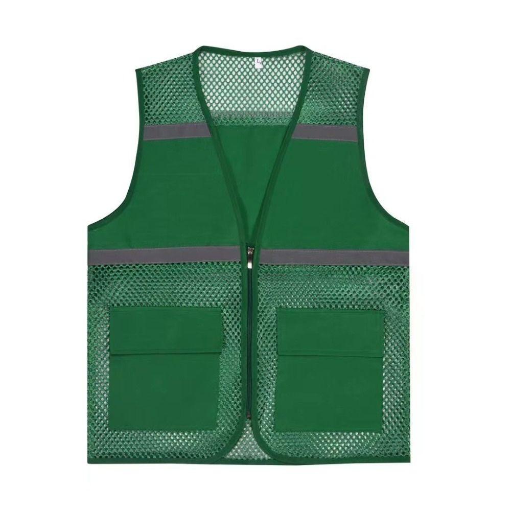 Vest With Reflective Strips Black Mesh Vest Safety Vest  Construction Traffic Railway Metro Workers